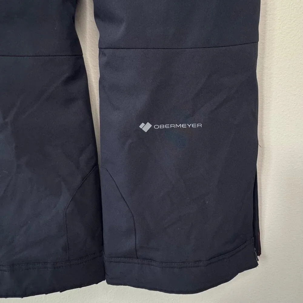 OBERMEYER Teen Enforcer Ski Pants Boys M 10-12 Medium Black Snowboarding Pant - Picture 8 of 13